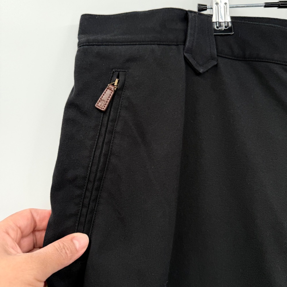 Lauren Ralph Lauren Black Women's 16W Zipper Pocket Classic Fit Trousers Pants - Picture 3 of 7